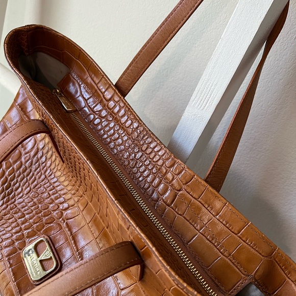 Valentina | Brown Faux Crocodile Bag - Picture 9 of 11